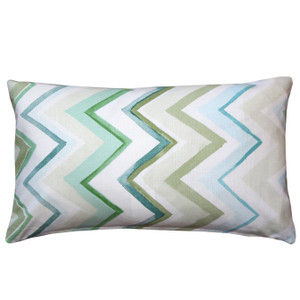 Pacifico Stripes Green Throw Pillow 12X20