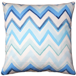 Pacifico Stripes Blue Throw Pillow 20X20
