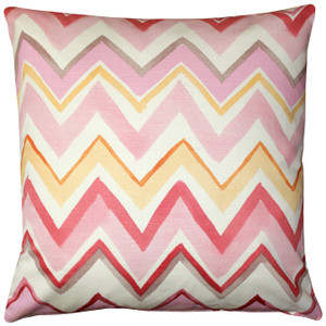 Pacifico Stripes Pink Throw Pillow 20X20