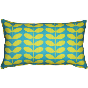 Mid-Centruy Modern Turquoise Throw Pillow 12x19