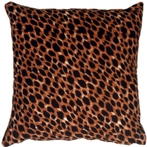 Cheetah Print Cotton Large Throw Pillow