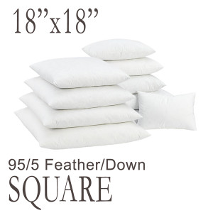 18" Square Feather Down Pillow Form