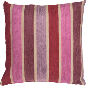 Savannah Stripes 20x20 Pink Purple Chenille Throw Pillow