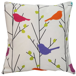 Spring Birds 15x15 Decorative Pillow