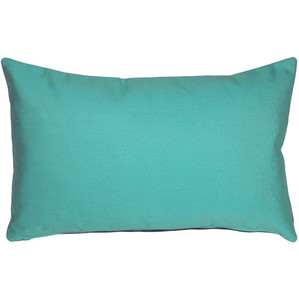 Sunbrella Aruba Turquoise 12x19 Outdoor Pillow