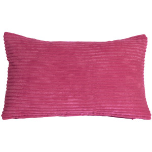 Wide Wale Corduroy 12x20 Magenta Pink Throw Pillow