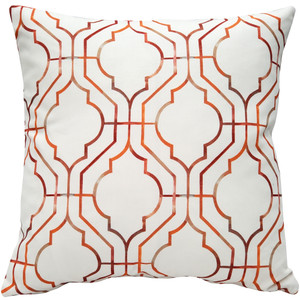 Biltmore Gate 20 Inch Square Orange Throw Pillow - Pillow Decor