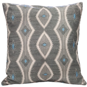 Desmond Blue Diamond 19 Inch Square Pillow - Pillow Decor