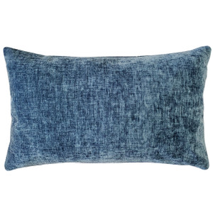 Venetian Velvet Agean Blue Throw Pillow 12x20