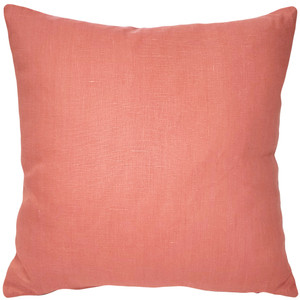 Tuscany Linen Deep Blush Throw Pillow 20x20