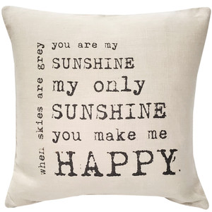 You Are My Sunshine You Make Me Happy Throw Pillow