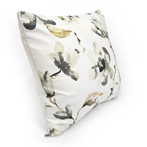 Magnolia Watercolor Gray Taupe Neutral Pillow 22x22