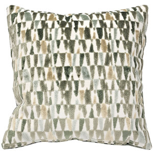 Mixed Greens Velvet Throw Pillow 18x18