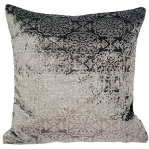 Artemis Pewter Gray Velvet Throw Pillow 17x17