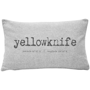 Yellowknife Gray Felt Coordinates Pillow 12x19
