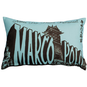 Marco Polo Theatre Restaurant 12x20 Taupe Throw Pillow from Pillow