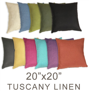 Tuscany Linen Throw Pillows 20x20