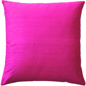 Sankara Fuchsia Pink Silk Throw Pillow 16x16 Pillow Decor