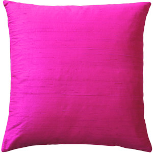 Sankara Fuchsia Pink Silk Throw Pillow 20x20