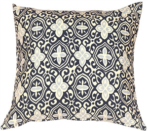 Alhambra Handprint Indigo 22X22 Throw Pillow