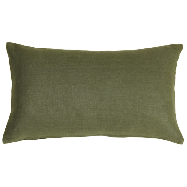 Tuscany Linen Fig Green 12x19 Throw Pillow