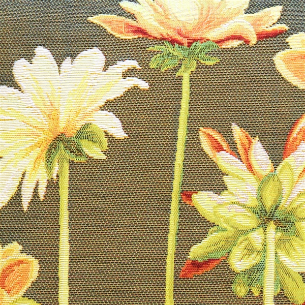 Yellow Dahlias Square Tapestry Throw Pillow