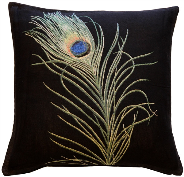peacock feather throw pillows