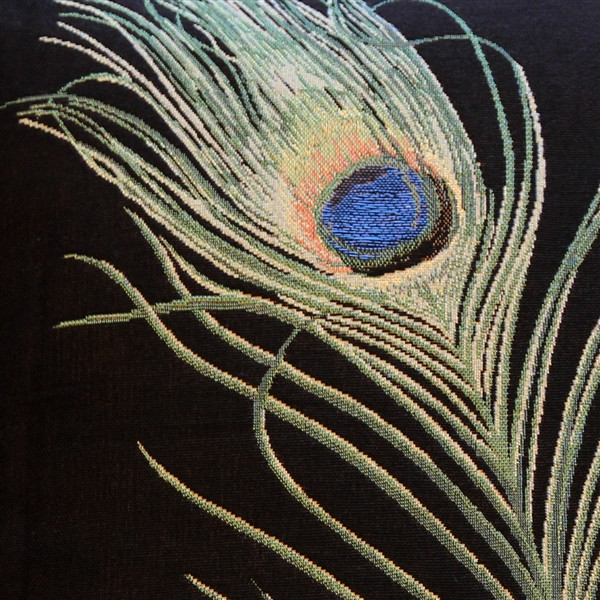 Peackcock Feather 19x19 Throw Pillow