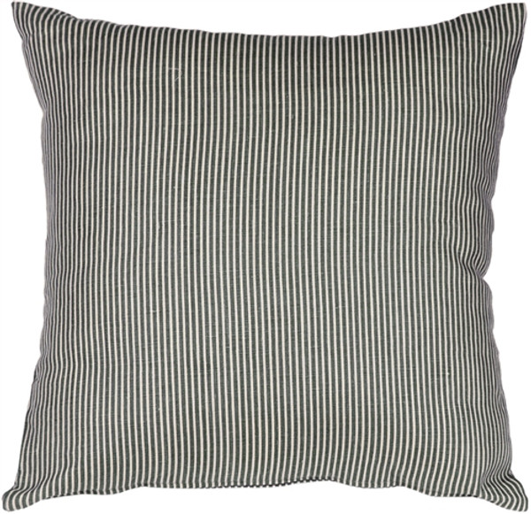 Ticking Stripe Wedgewood Blue 18x18 Throw Pillow