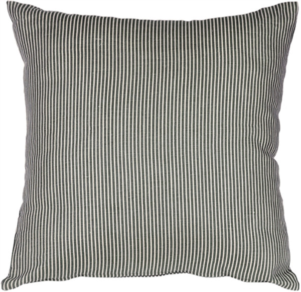 Black Ticking Stripe Throw Pillow Cover 18x18