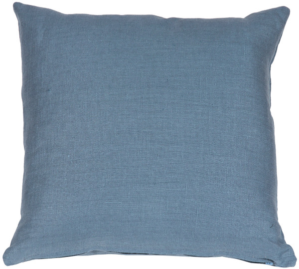 Tuscany Linen Wedgewood Blue 17x17 Throw Pillow