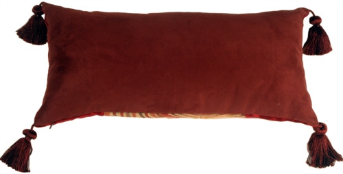 Multicolor Swirl Motif Decorative Pillow (WITH TASSELS)