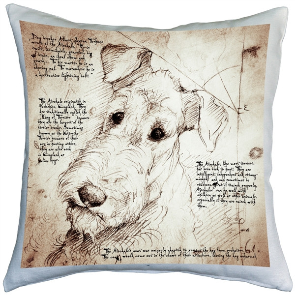 Airedale Terrier 17x17 Dog Pillow