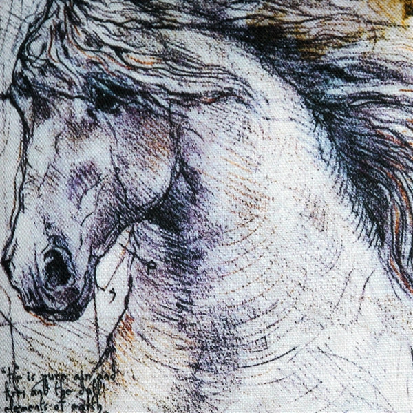 The Love of Horses Stallion 17x17 Throw Pillow