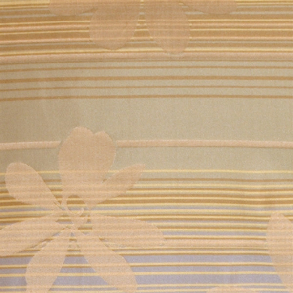 Beige Floral on Stripes Square Decorative Pillow