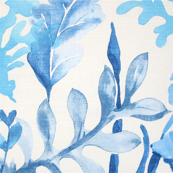 Sea Garden Blue 20 Inch Square Throw Pillow Fabric - Pillow Decor