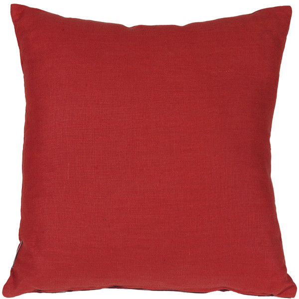 Tuscany Linen Red 17x17 Throw Pillow