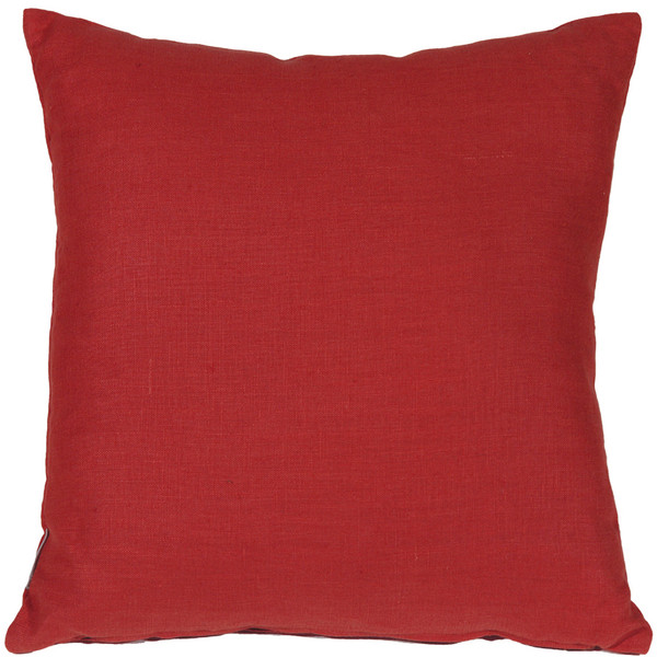 Tuscany Linen Red 20x20 Throw Pillow