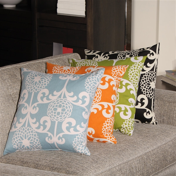 Waverly Fun Floret Citrus Orange 20x20 Throw Pillow