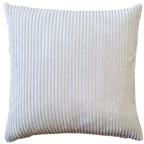 Wide Wale Corduroy 18x18 Oyster Throw Pillow
