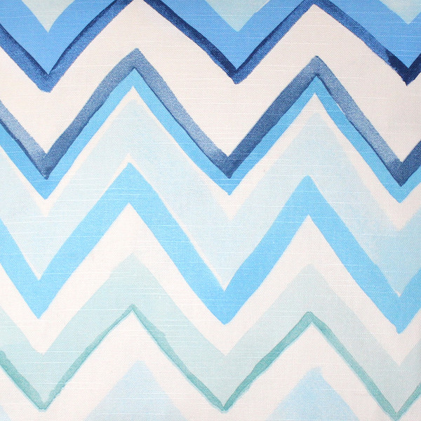 Pacifico Stripes Blue Throw Pillow 20X20 Fabric