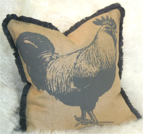 Thomas Paul Rooster 22x22 Throw Pillow