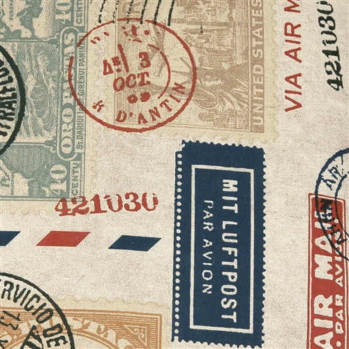 Vintage Postage Stamp Color 18x18 Throw Pillow