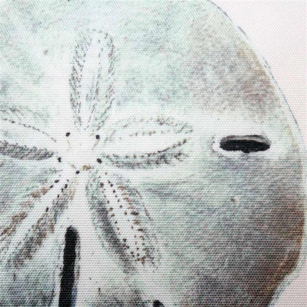 Ponte Vedra Sand Dollar on White Throw Pillow 12x20
