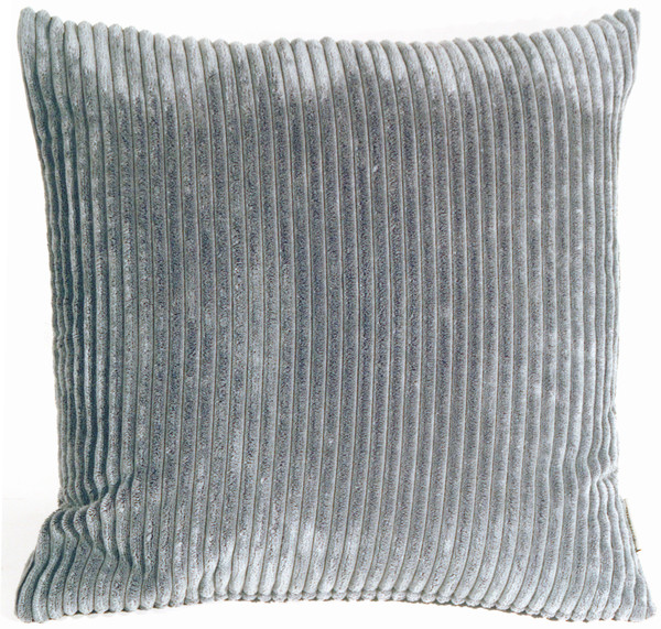 Wide Wale Corduroy Dark Gray 22x22 Throw Pillow