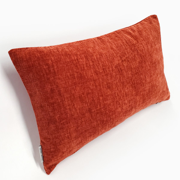 Venetian Velvet Earthen Orange Pillow 12x20