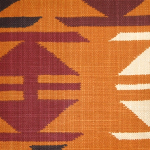 Tribal Orange 22x22 Decorative Pillow