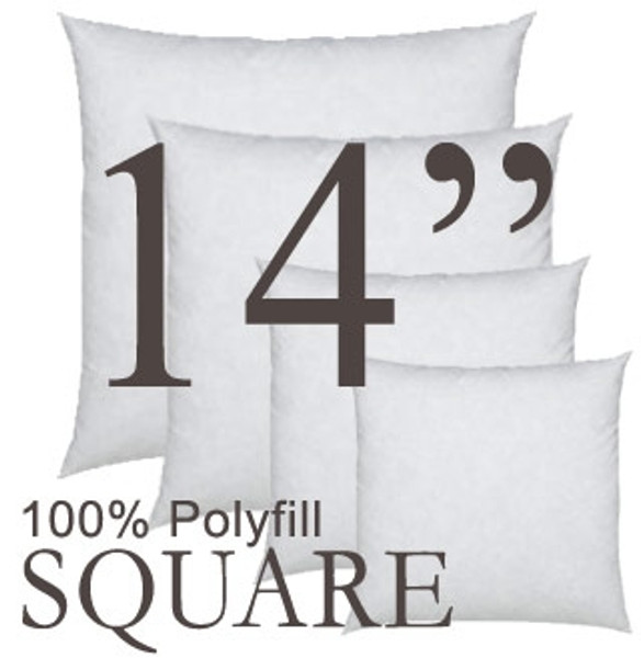14 x 14 Poly-Down Polished Cotton Pillow Insert, Hobbs #MPP14