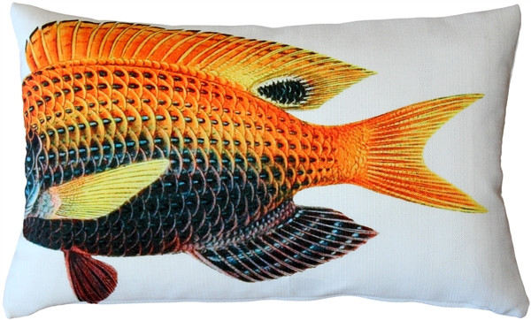 Princess Damselfish Fish Pillow 12x19