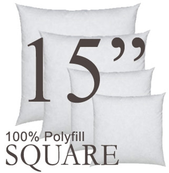 15x15 Square Polyfill Throw Pillow Insert